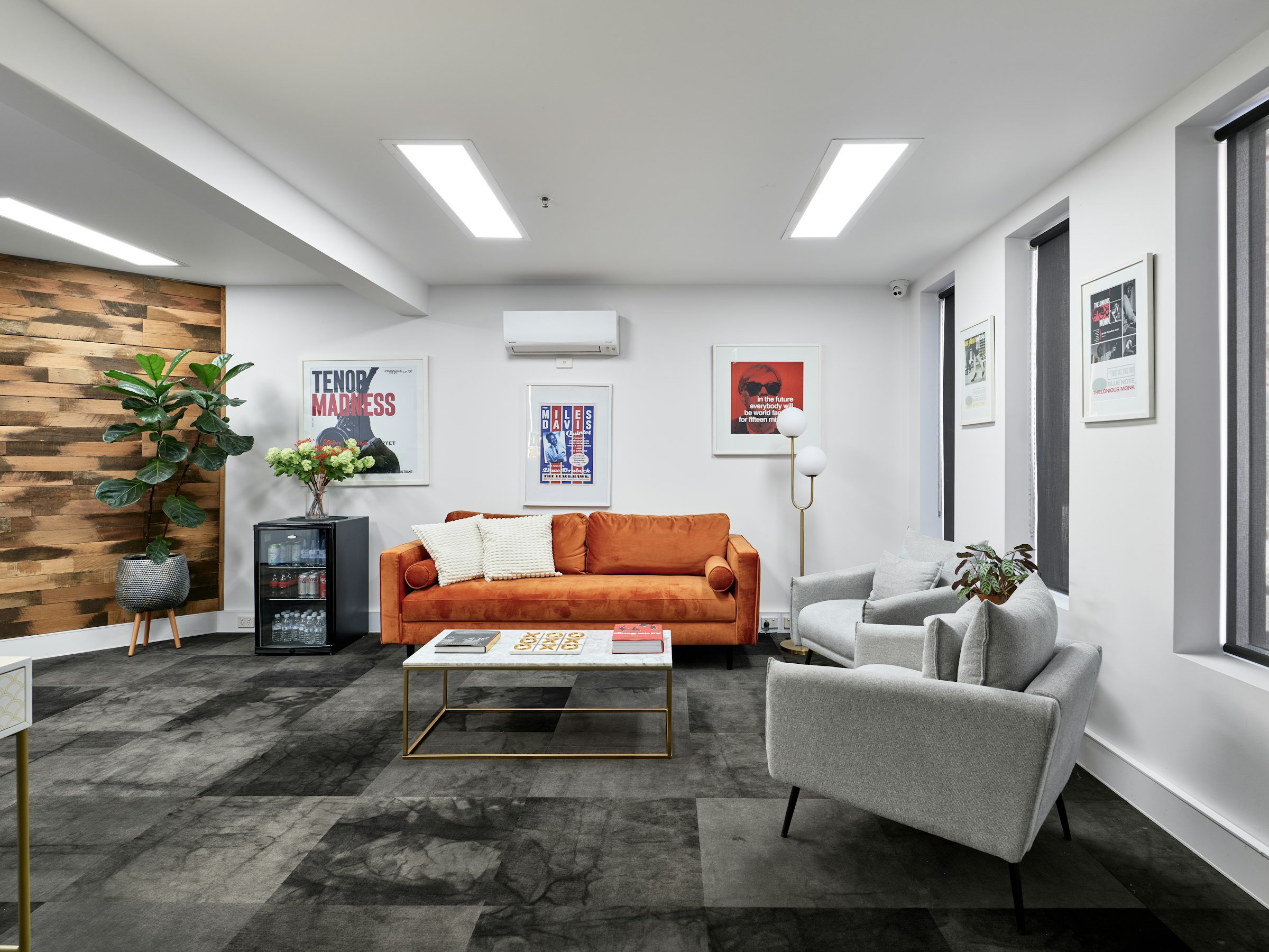 Modern, calm waiting room